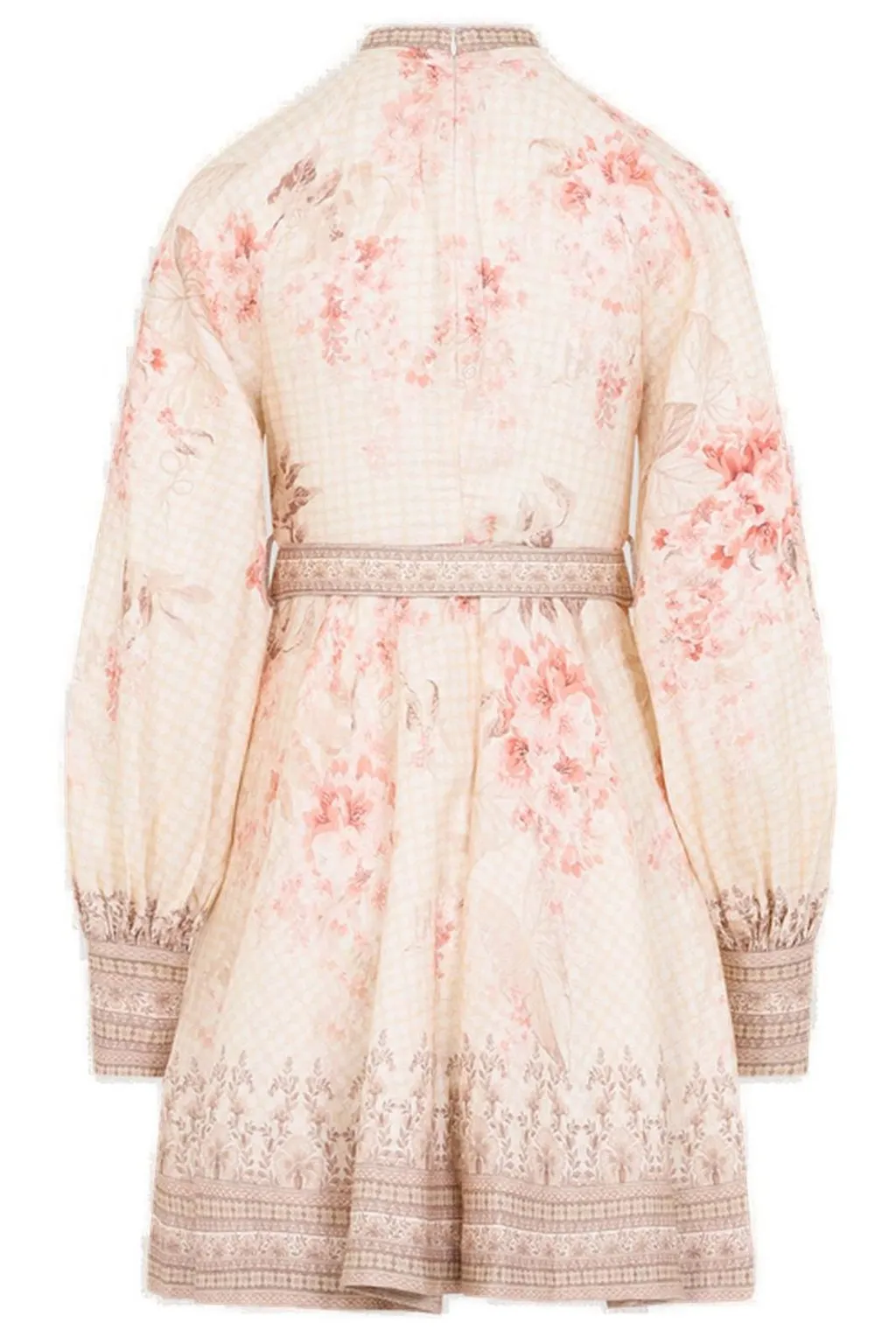 Floral Print Belted Mini Dress