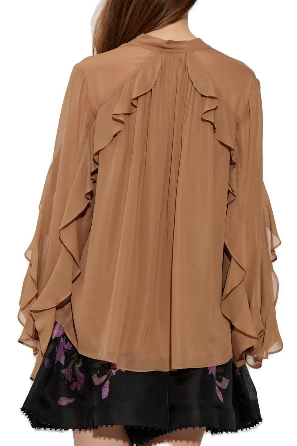 Silk Ruffle Blouse