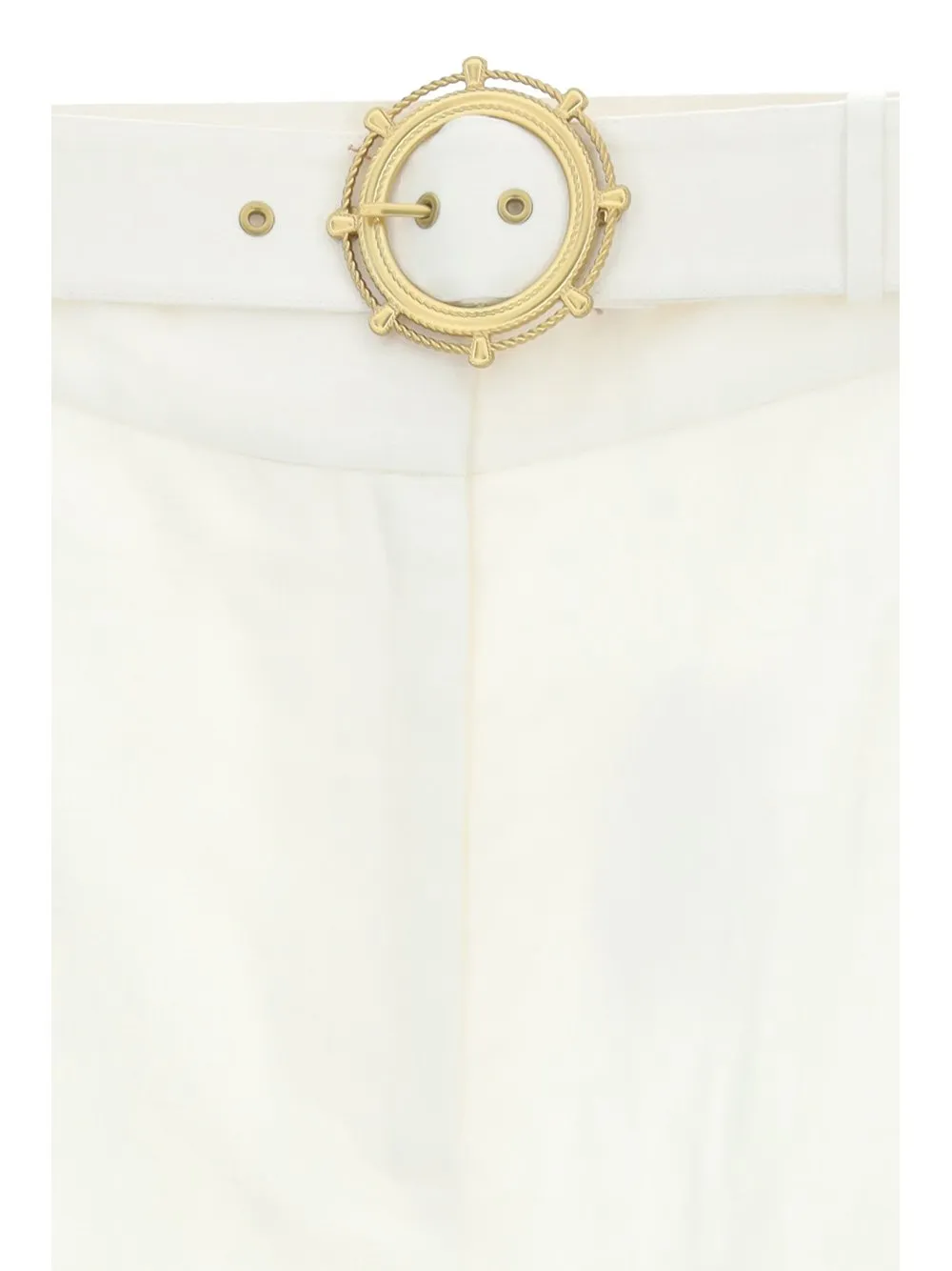 High-Waisted Trousers With Lace Trim