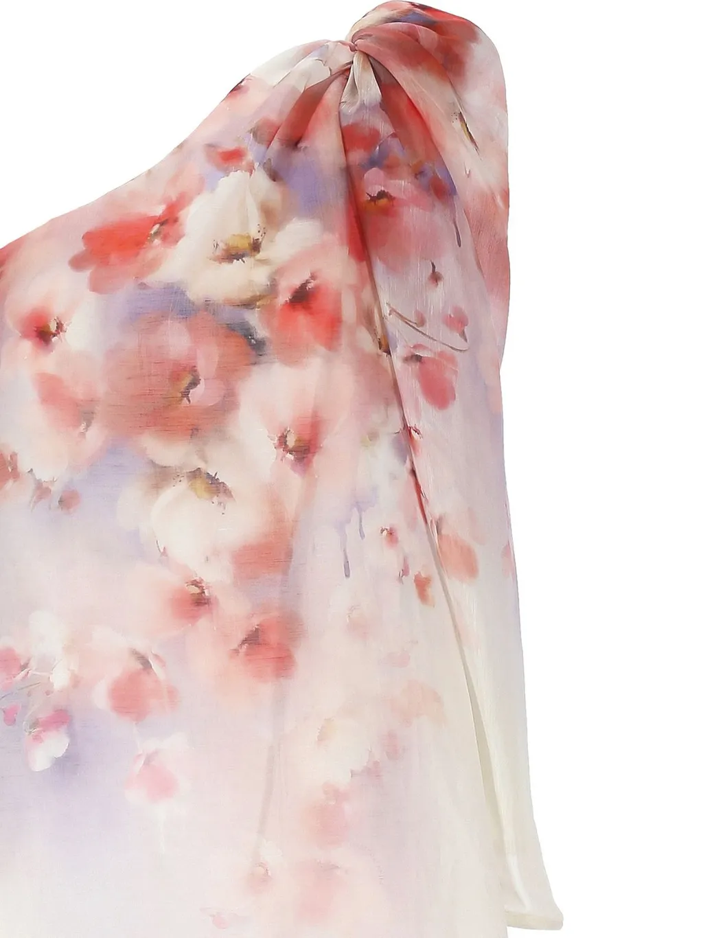 One-Shoulder Floral Print Mini Dress