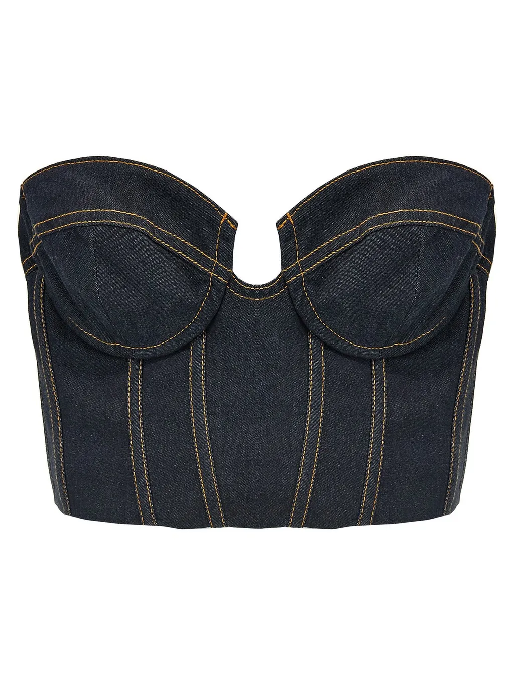Denim Corset Top