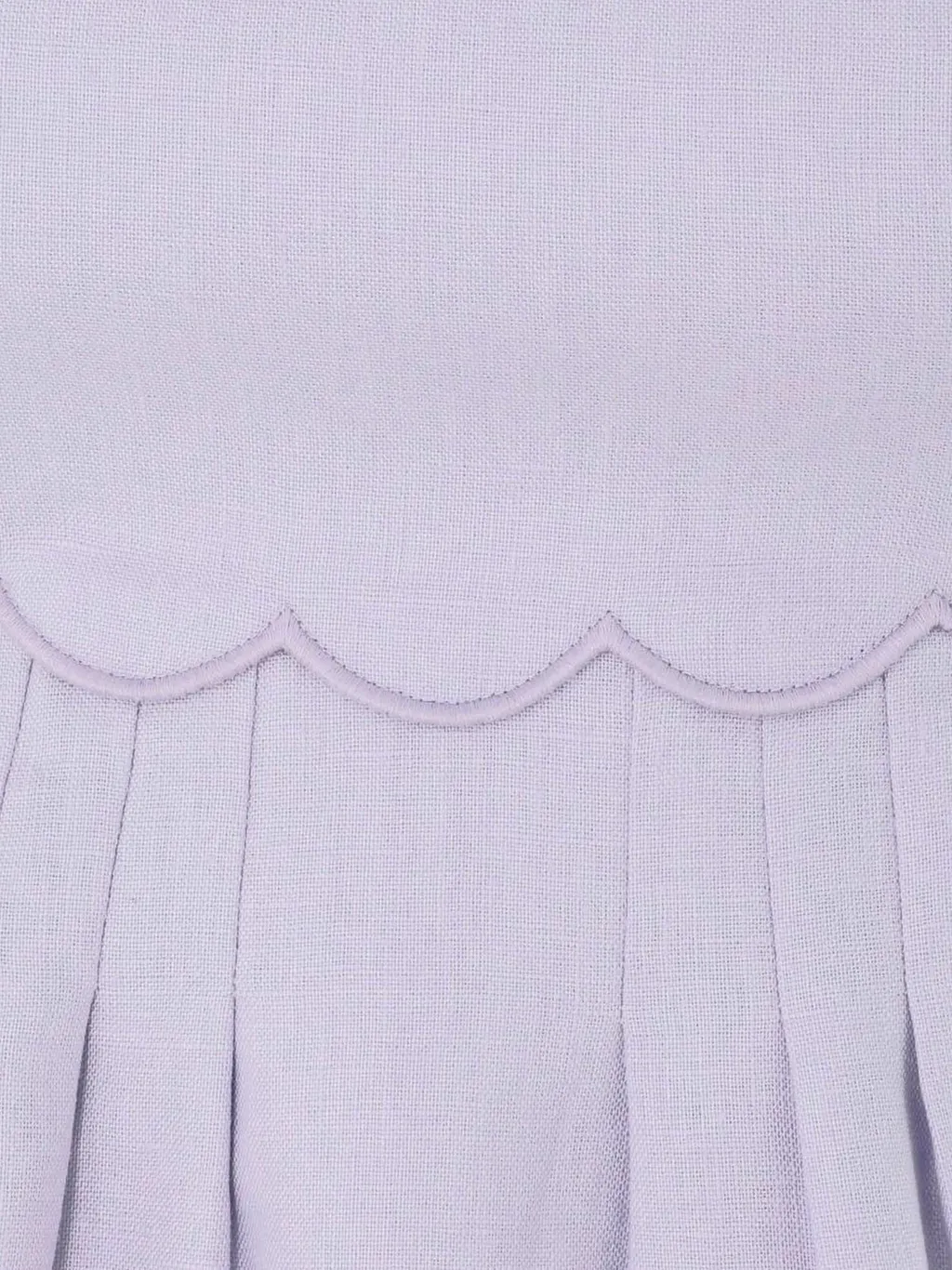 Scalloped Puff Sleeve Dress