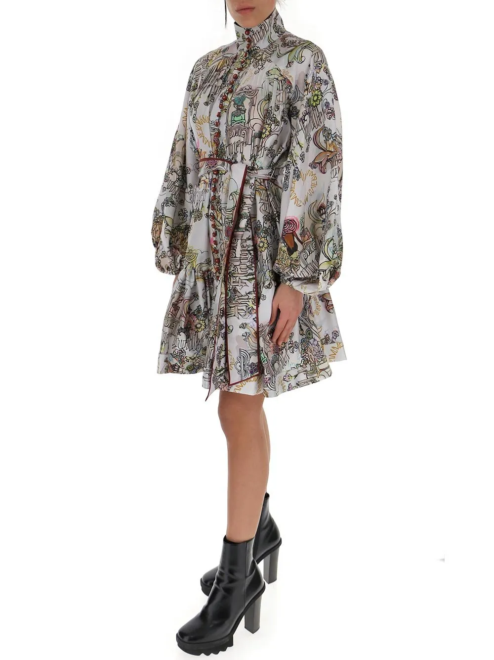 Printed Mini Dress