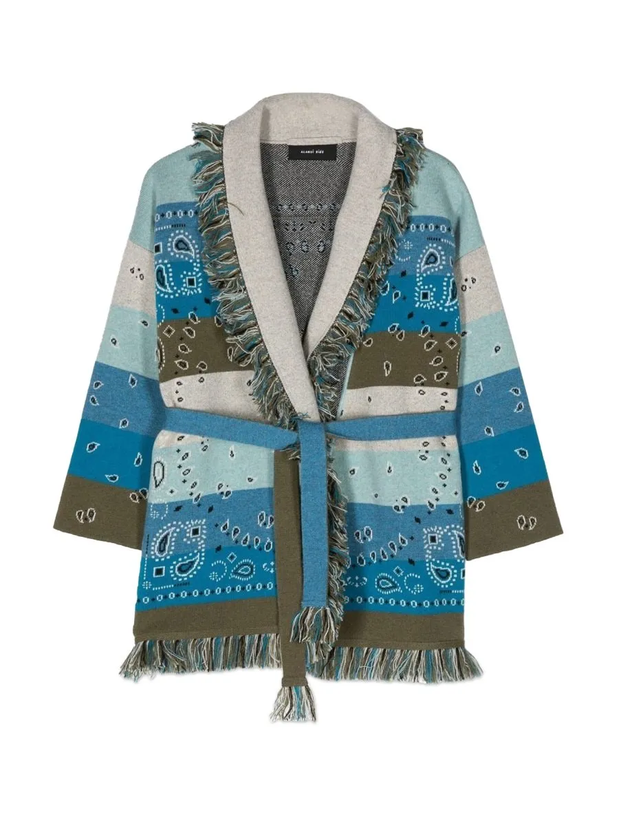 Cardigan With Bandana Print