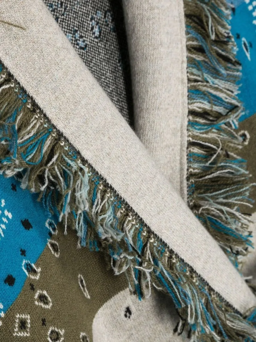Cardigan With Bandana Print