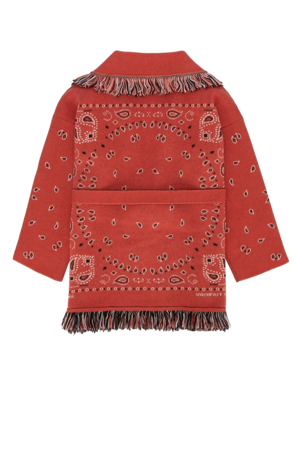 Bandana Print Fringe Cardigan