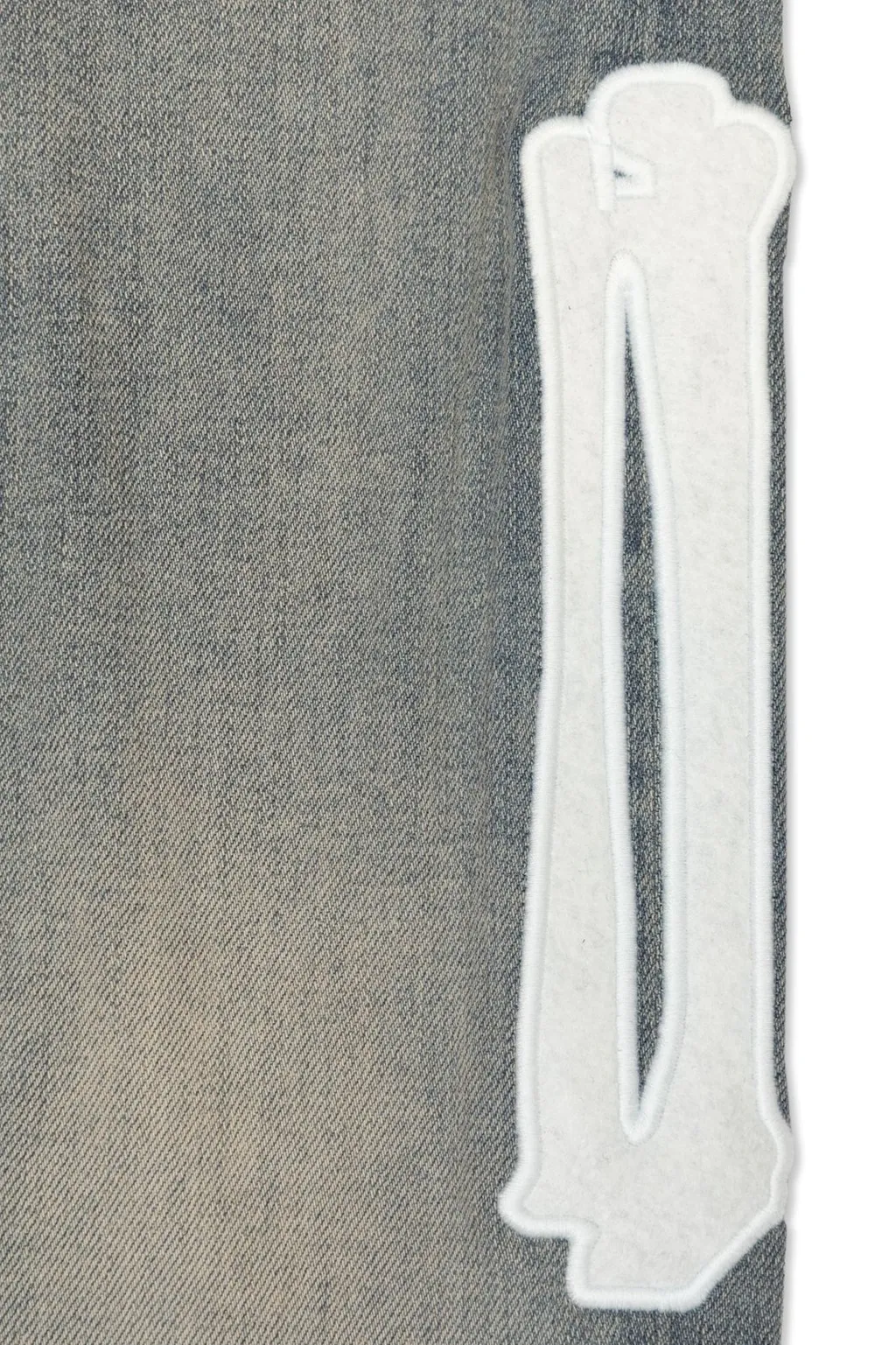 Bone Print Wide Leg Jeans