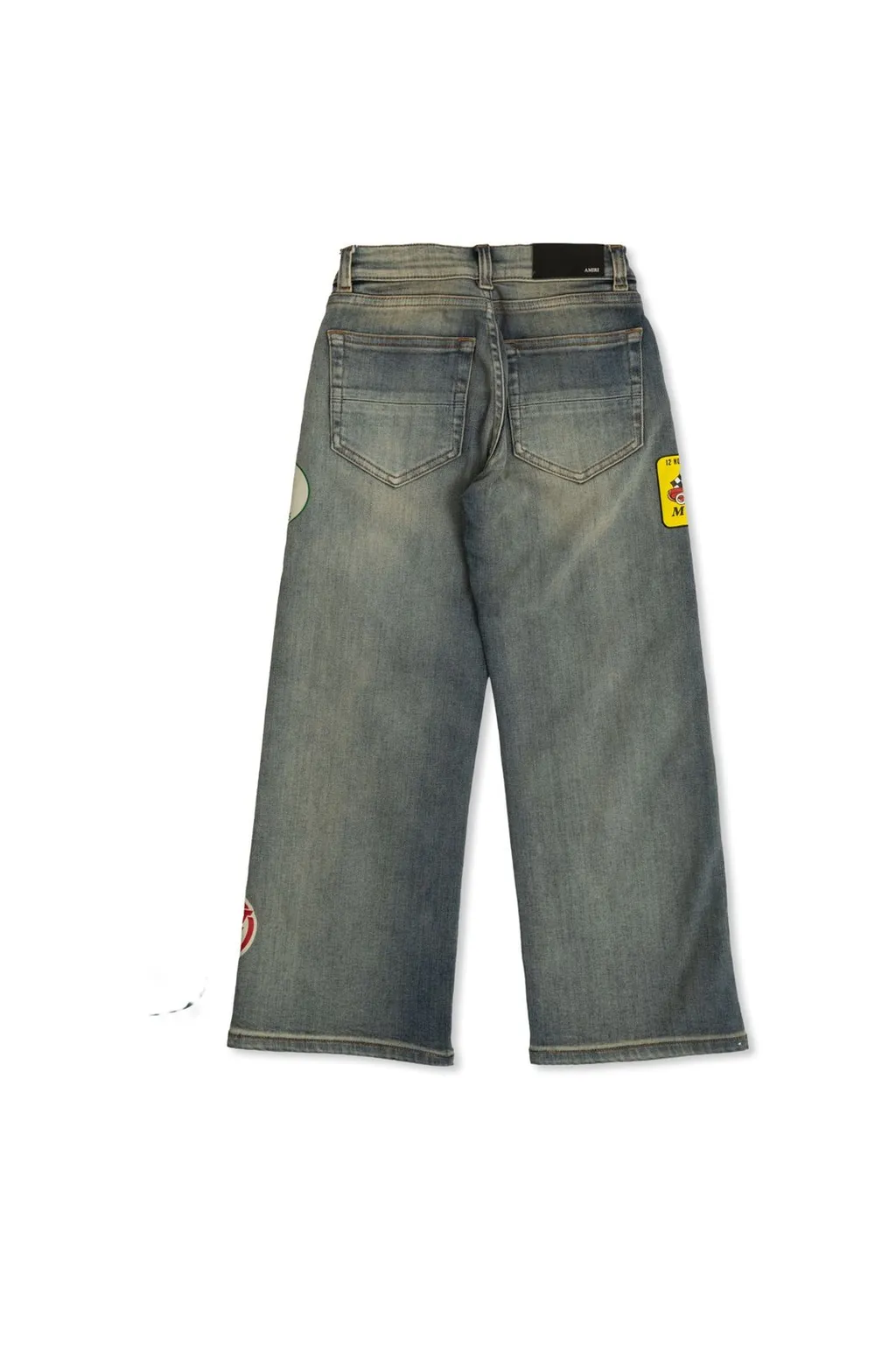 Wide Leg Jeans With Patches