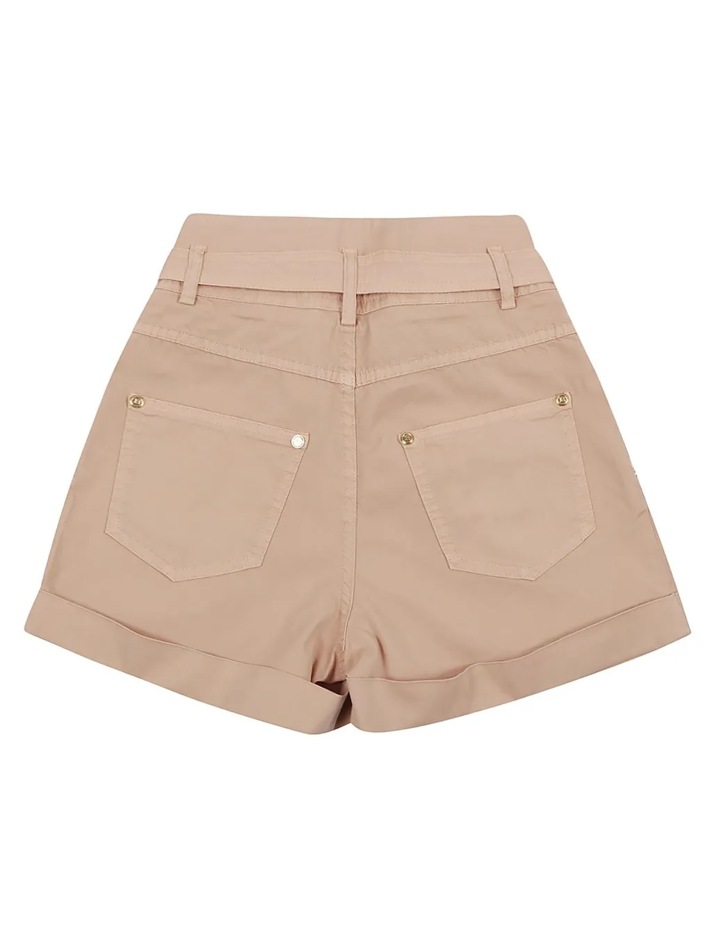 High-Waisted Belted Shorts