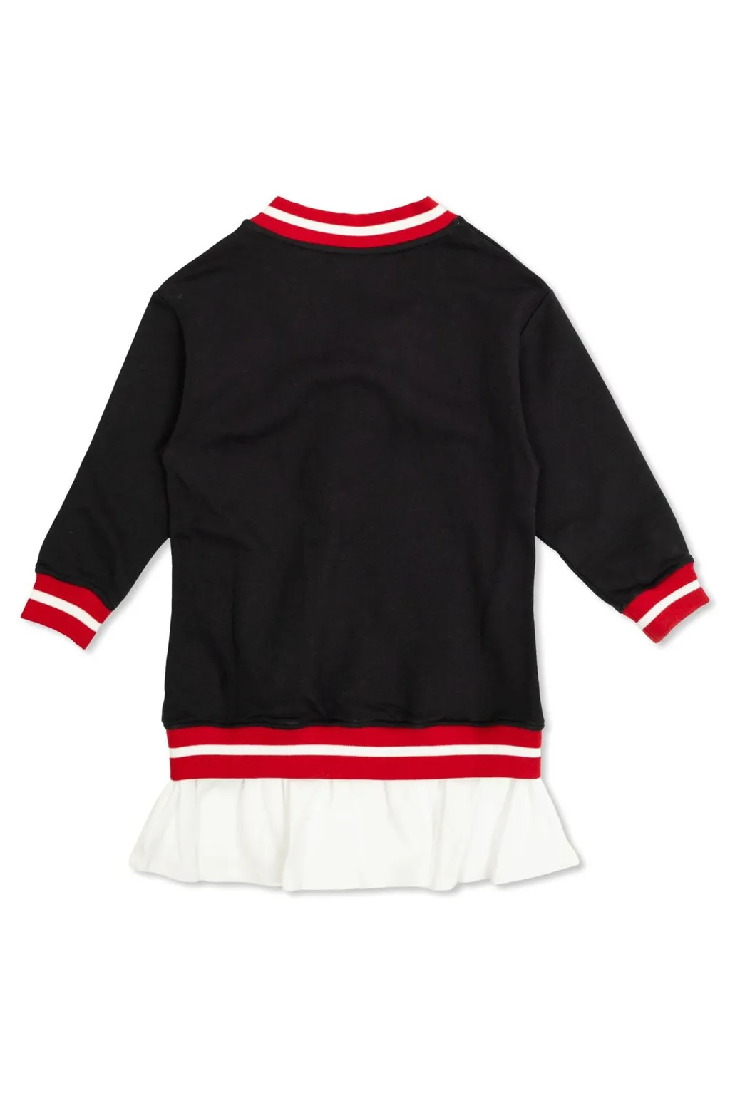 Sweatshirt Dress With Ruffle Skirt