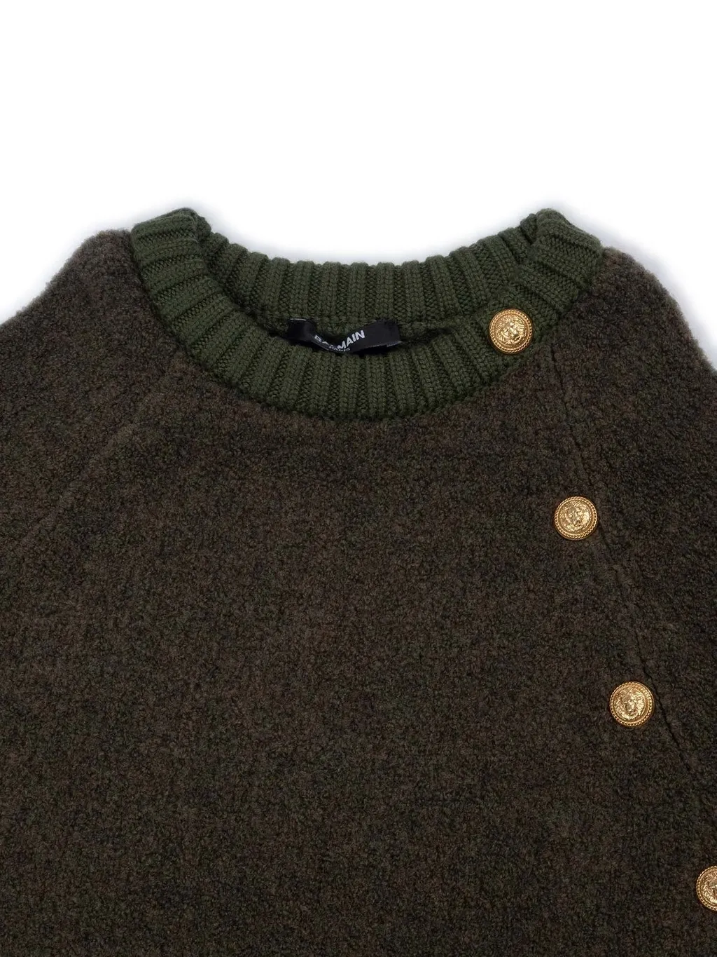 Crewneck Sweater With Button Detail