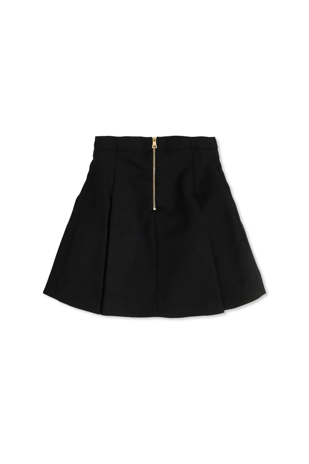 Pleated Button-Front Skirt