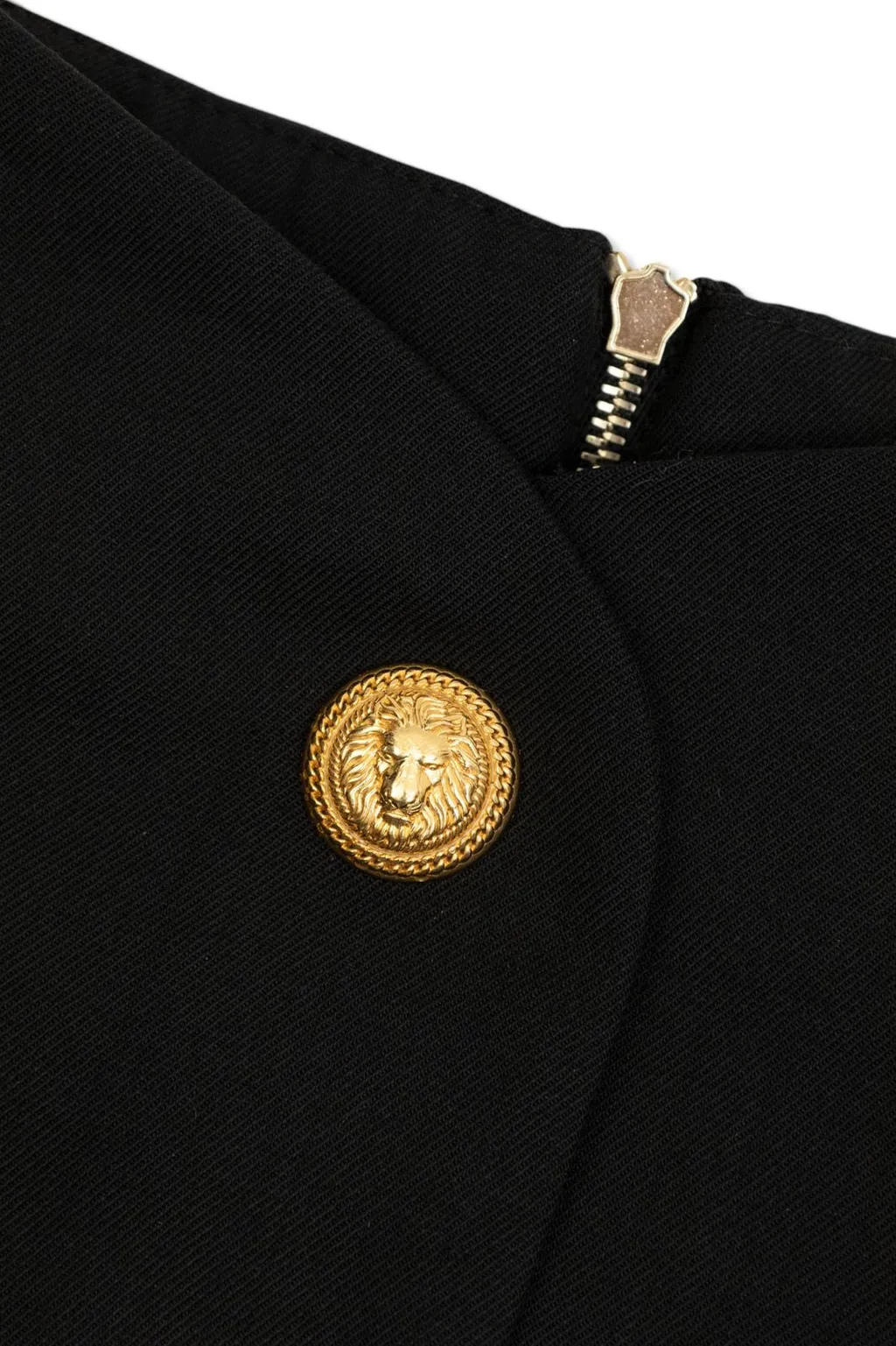Pleated Button-Front Skirt