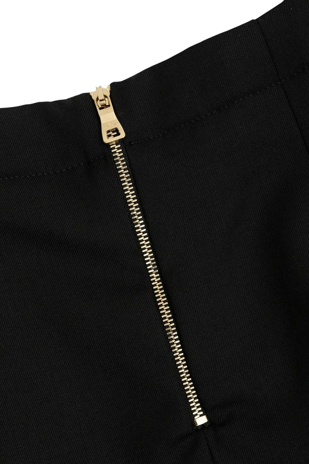 Pleated Button-Front Skirt