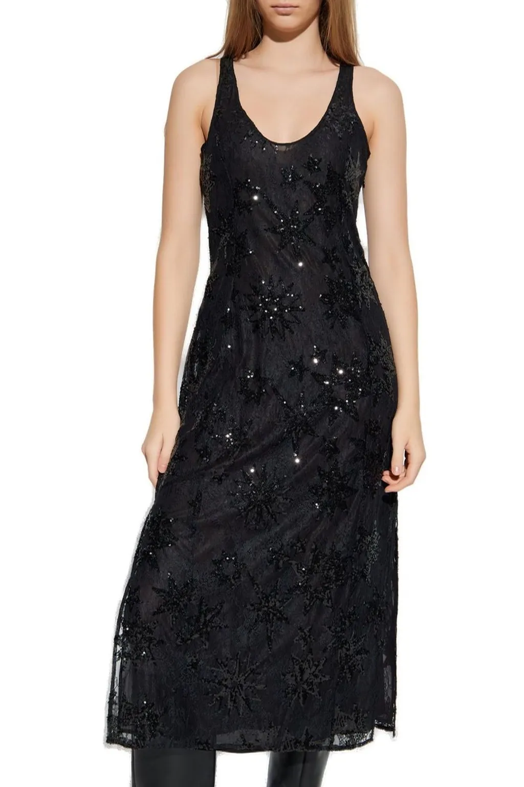 Sequin Star Maxi Dress