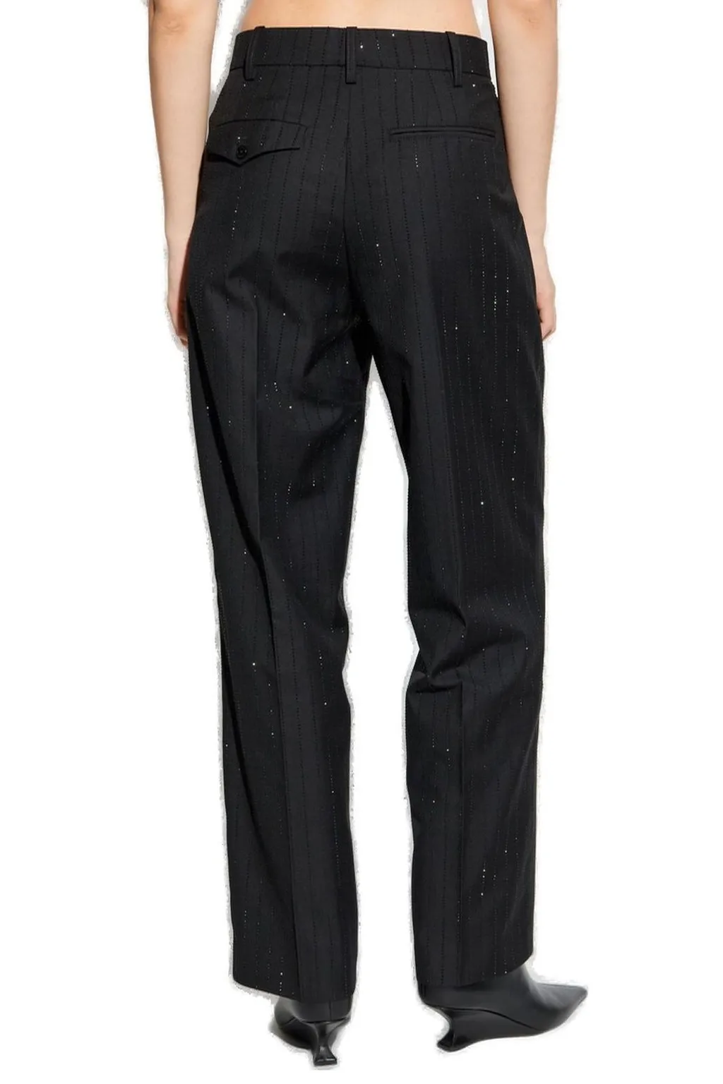 Tailored Trousers With Crystal Embellishments