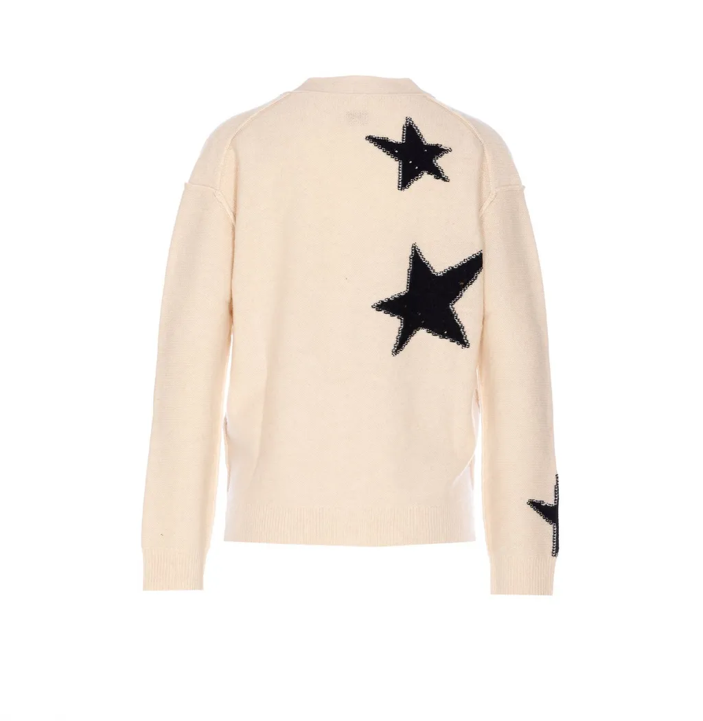 Cardigan With Star Appliqué