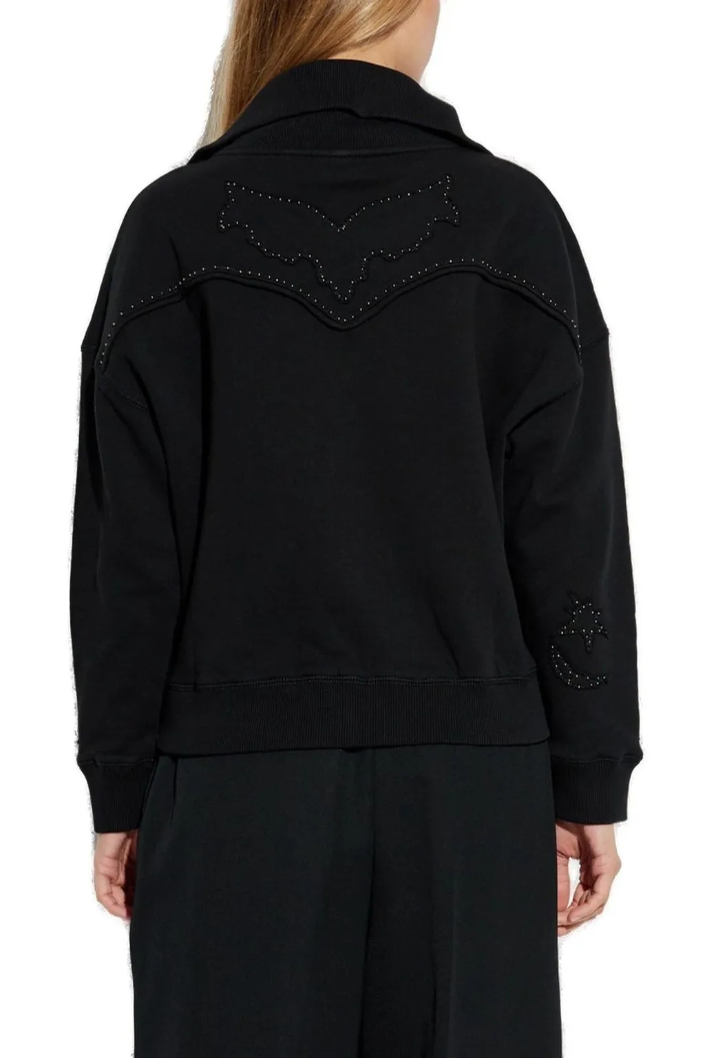 Zip-Up Track Jacket With Studs