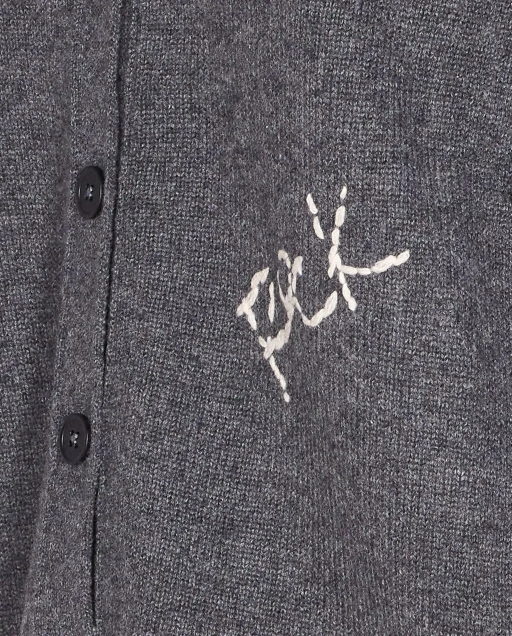 Cardigan With Embroidered Graphics