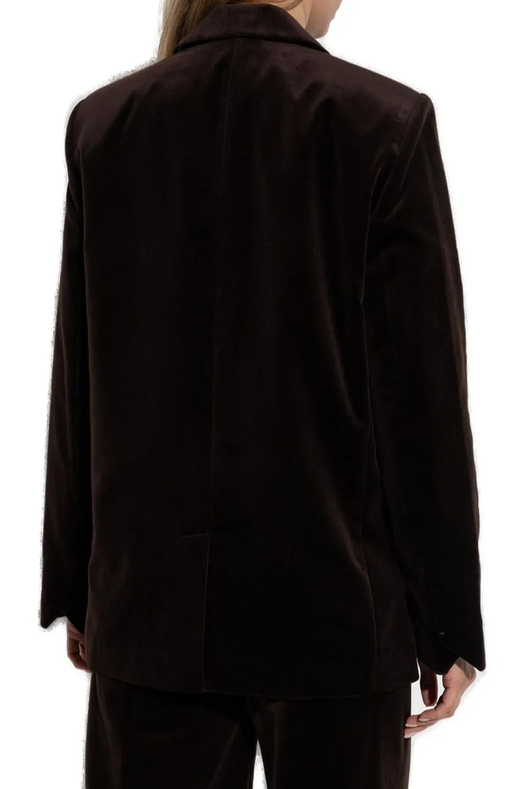 Double-Breasted Velvet Blazer