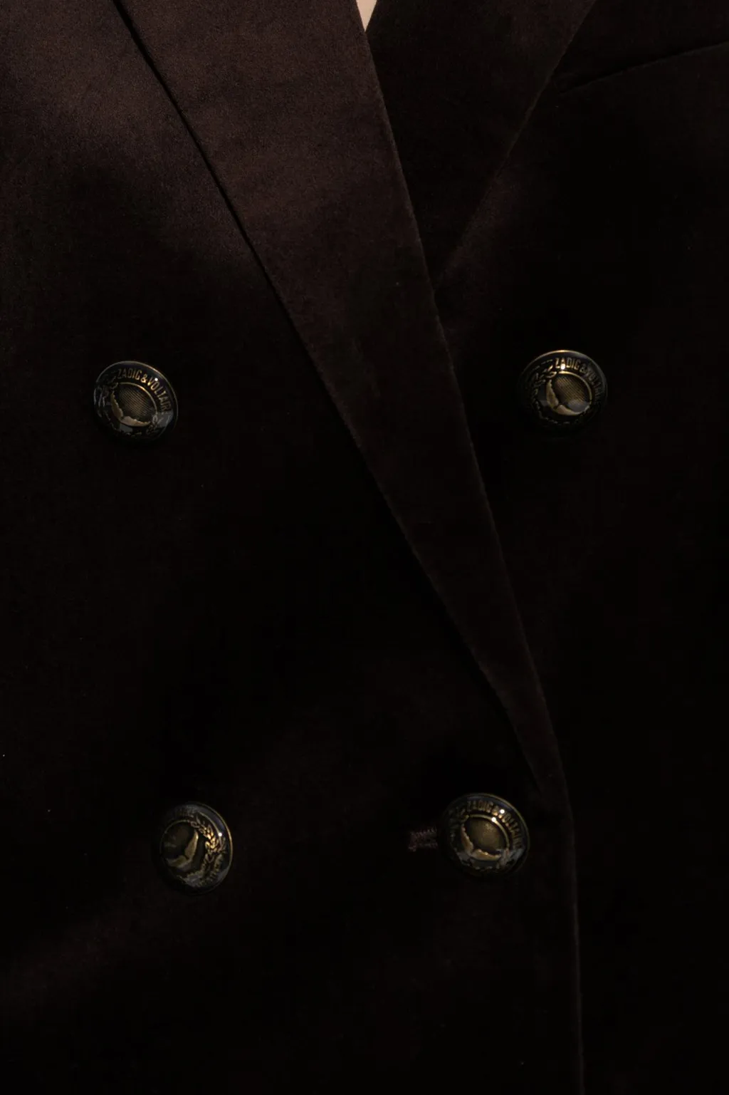 Double-Breasted Velvet Blazer