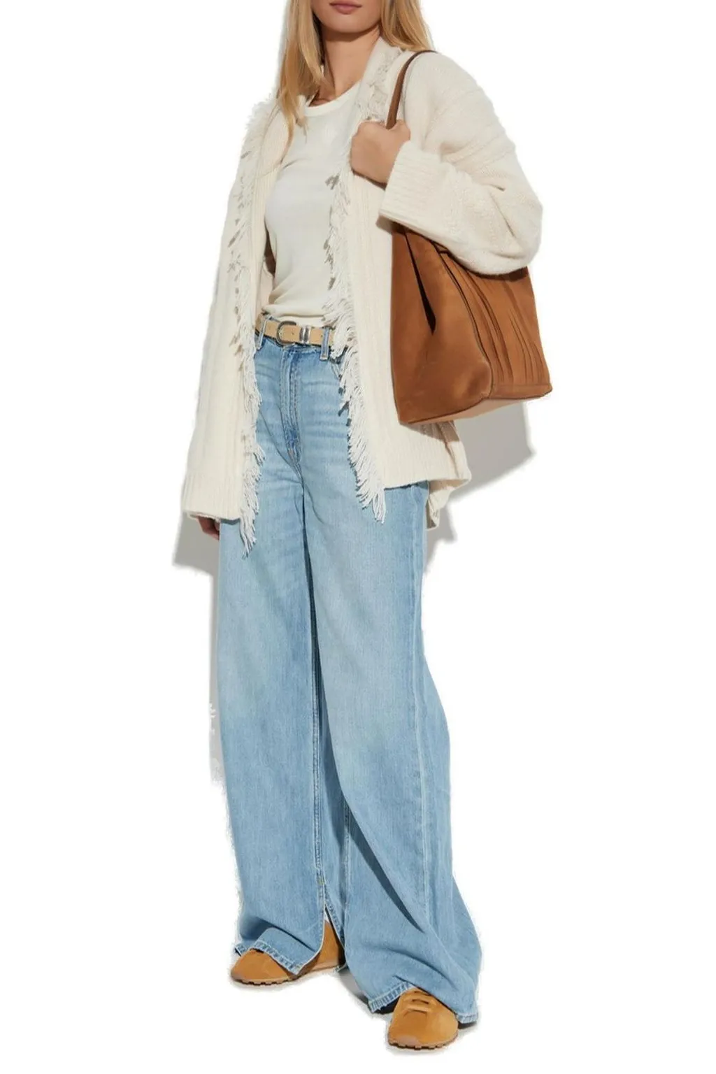 Cardigan With Fringe Trim