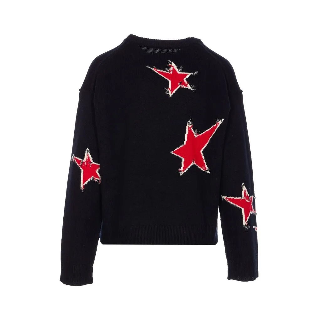 Sweater With Star Patches
