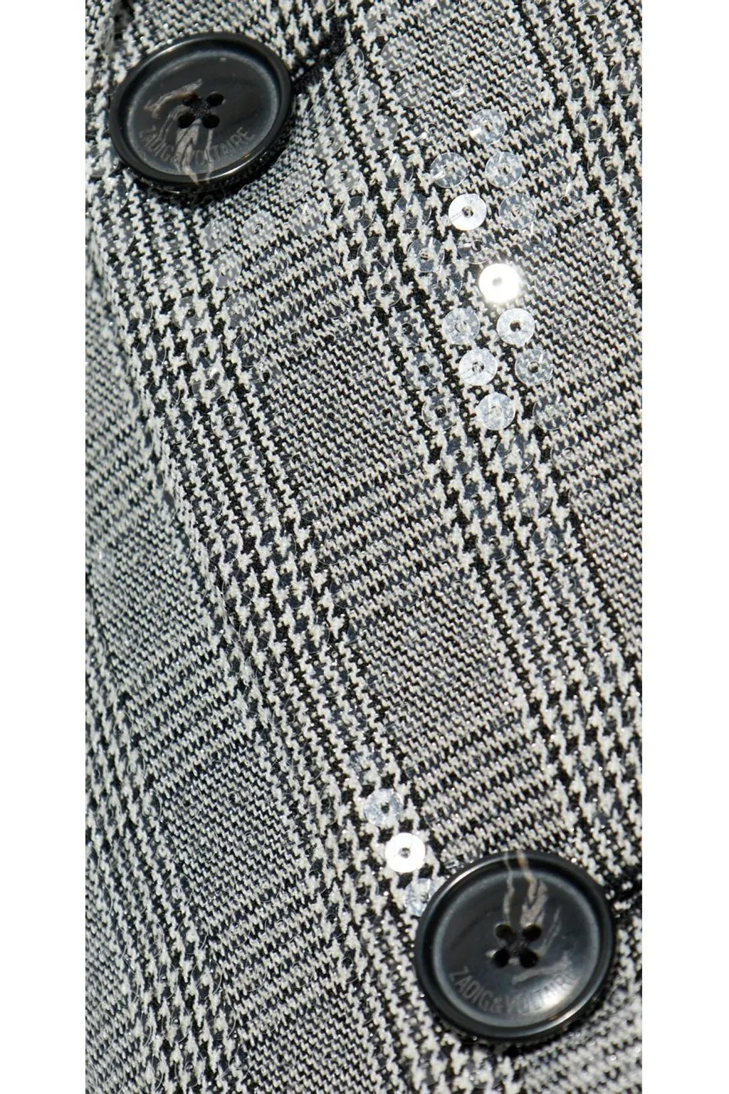 Single-Breasted Blazer With Sequins