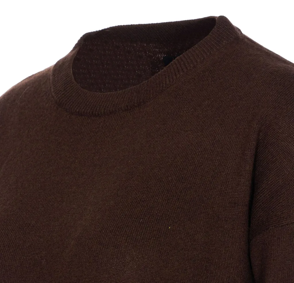 Crewneck Sweater With Heart Patches