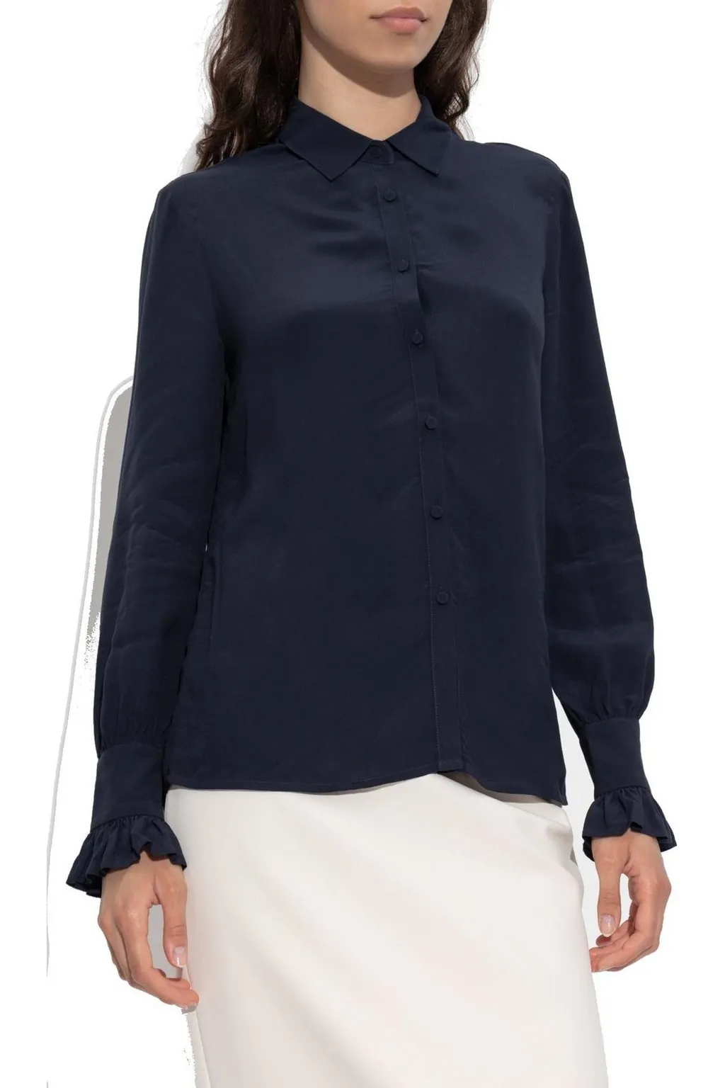 Shirt With Ruffled Cuffs