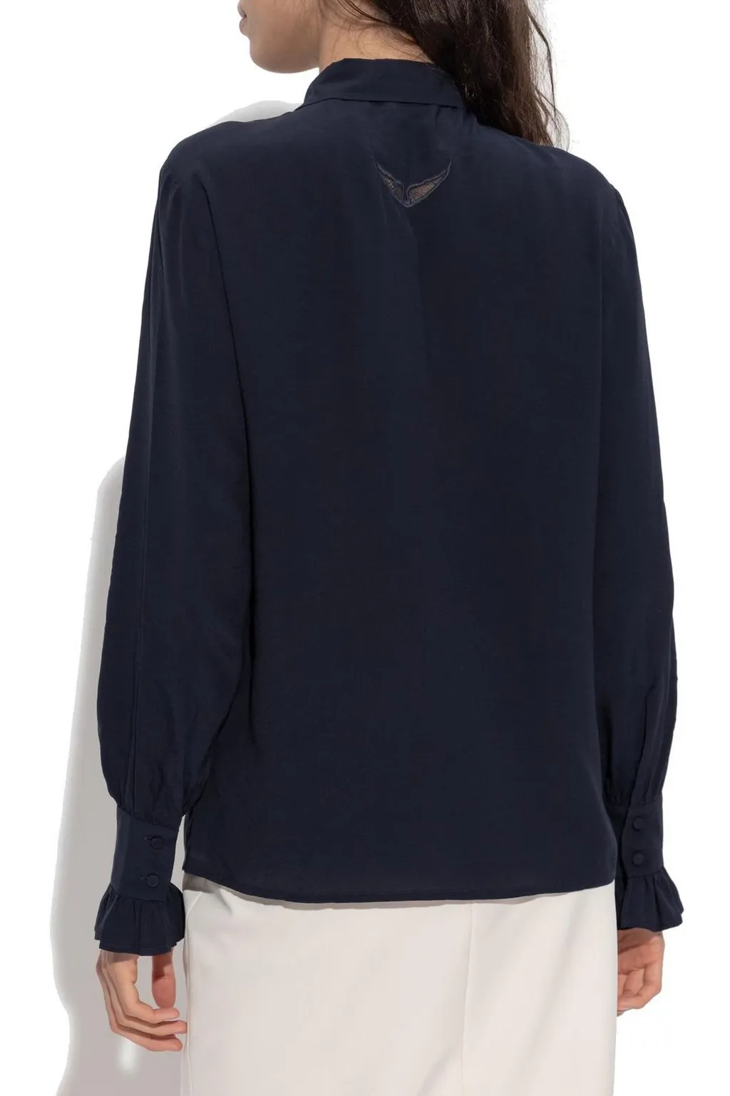 Shirt With Ruffled Cuffs