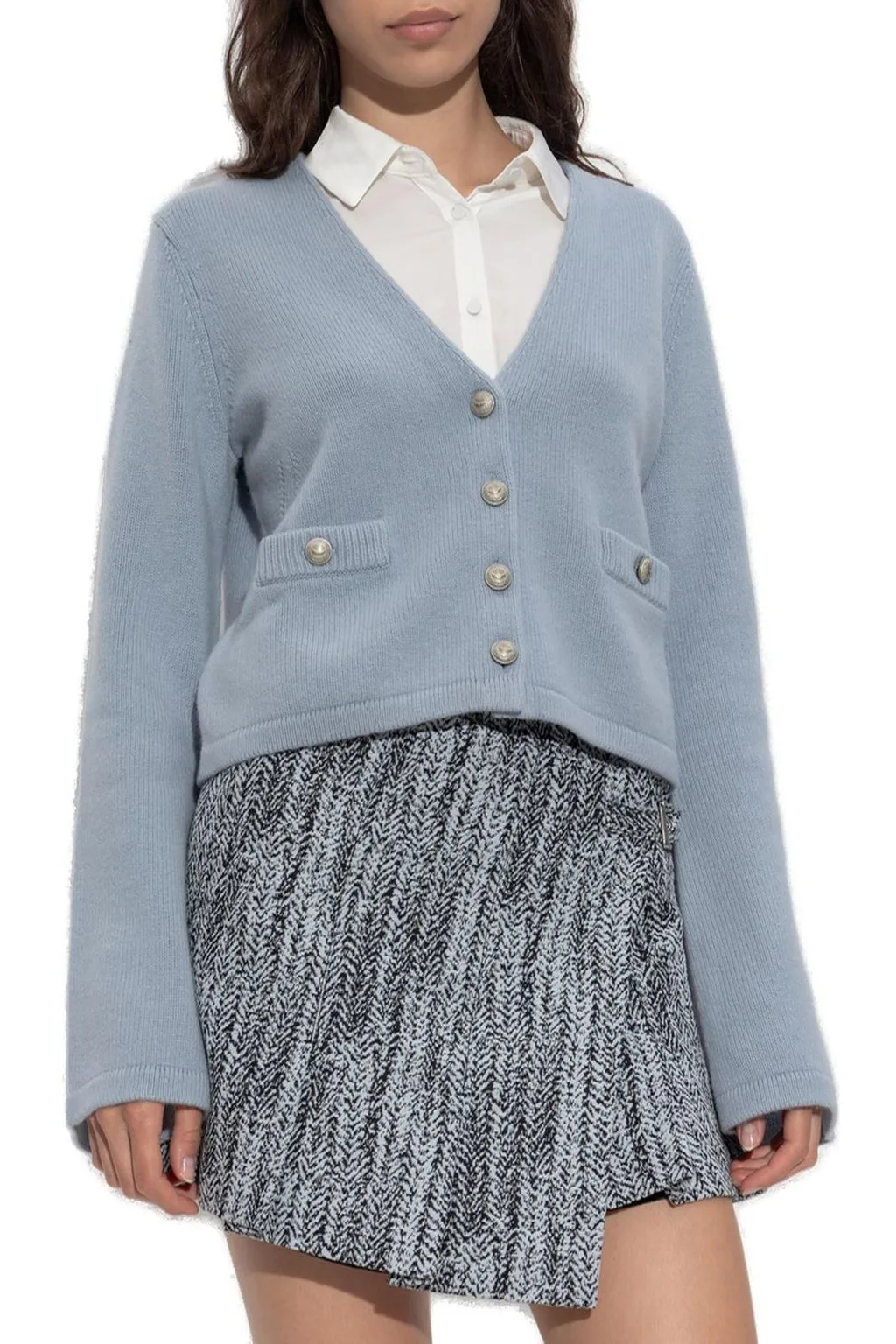 V-Neck Button-Up Cardigan