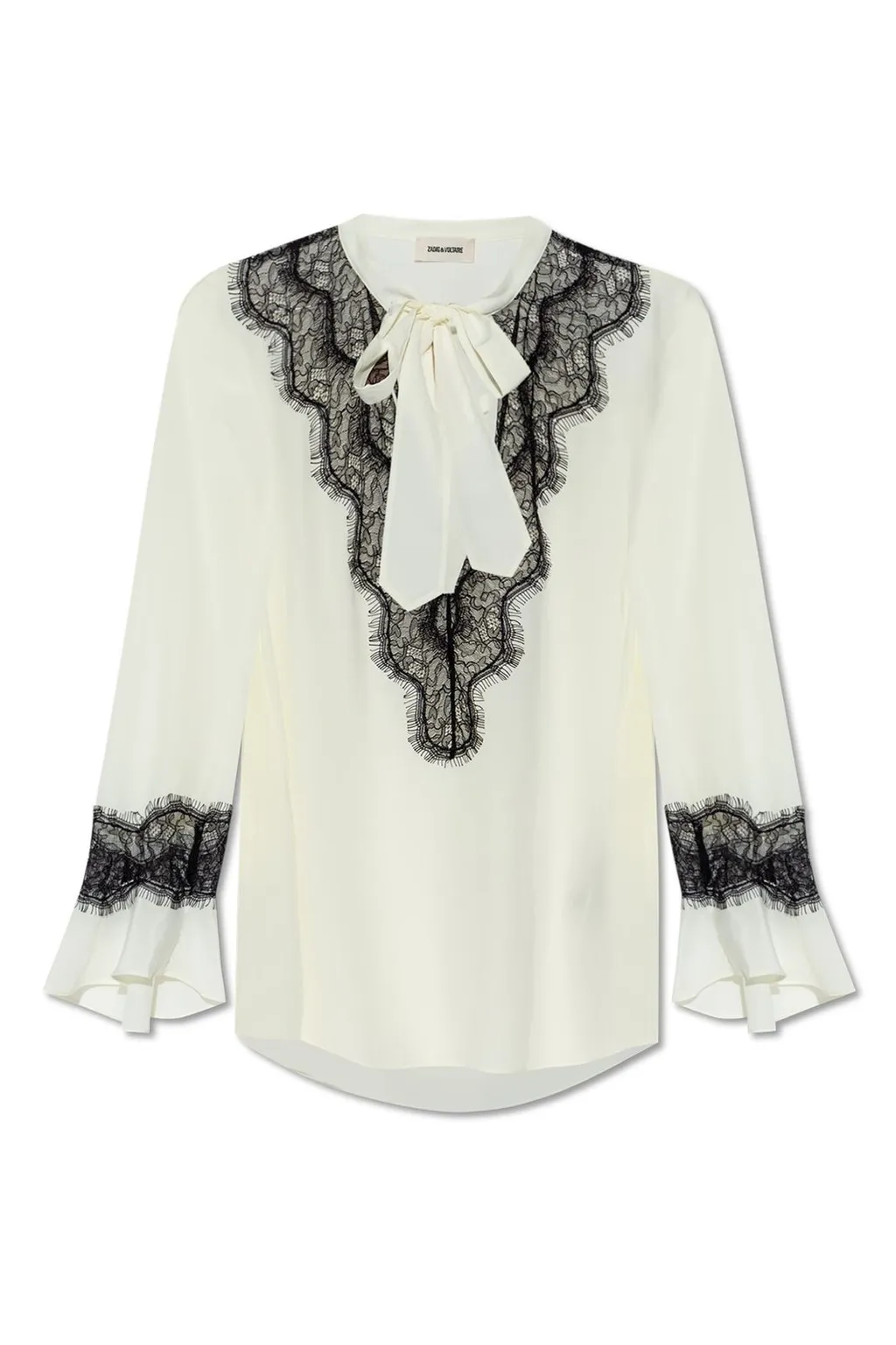 Blouse With Lace Trim