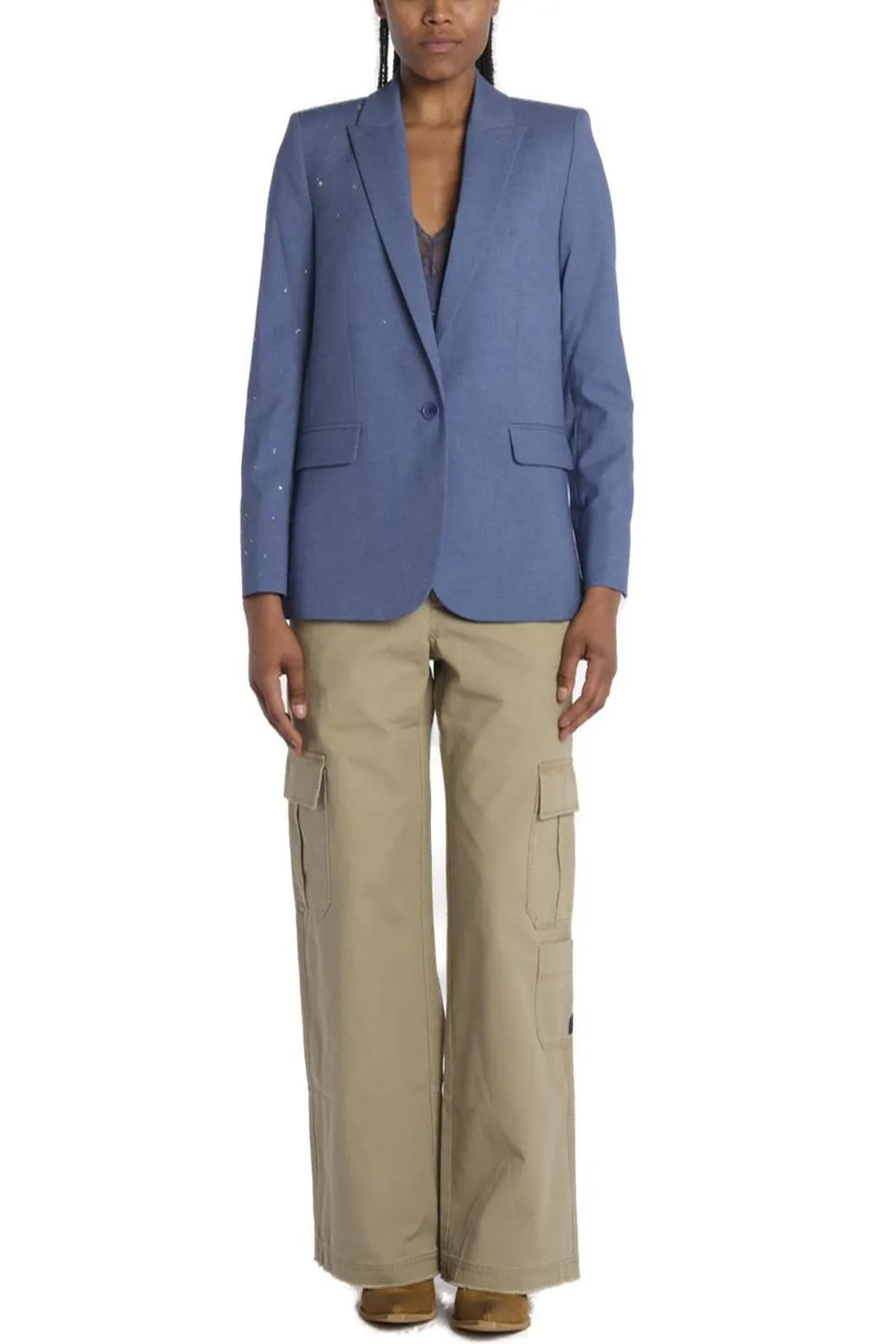 Blazer With Embellished Cuffs