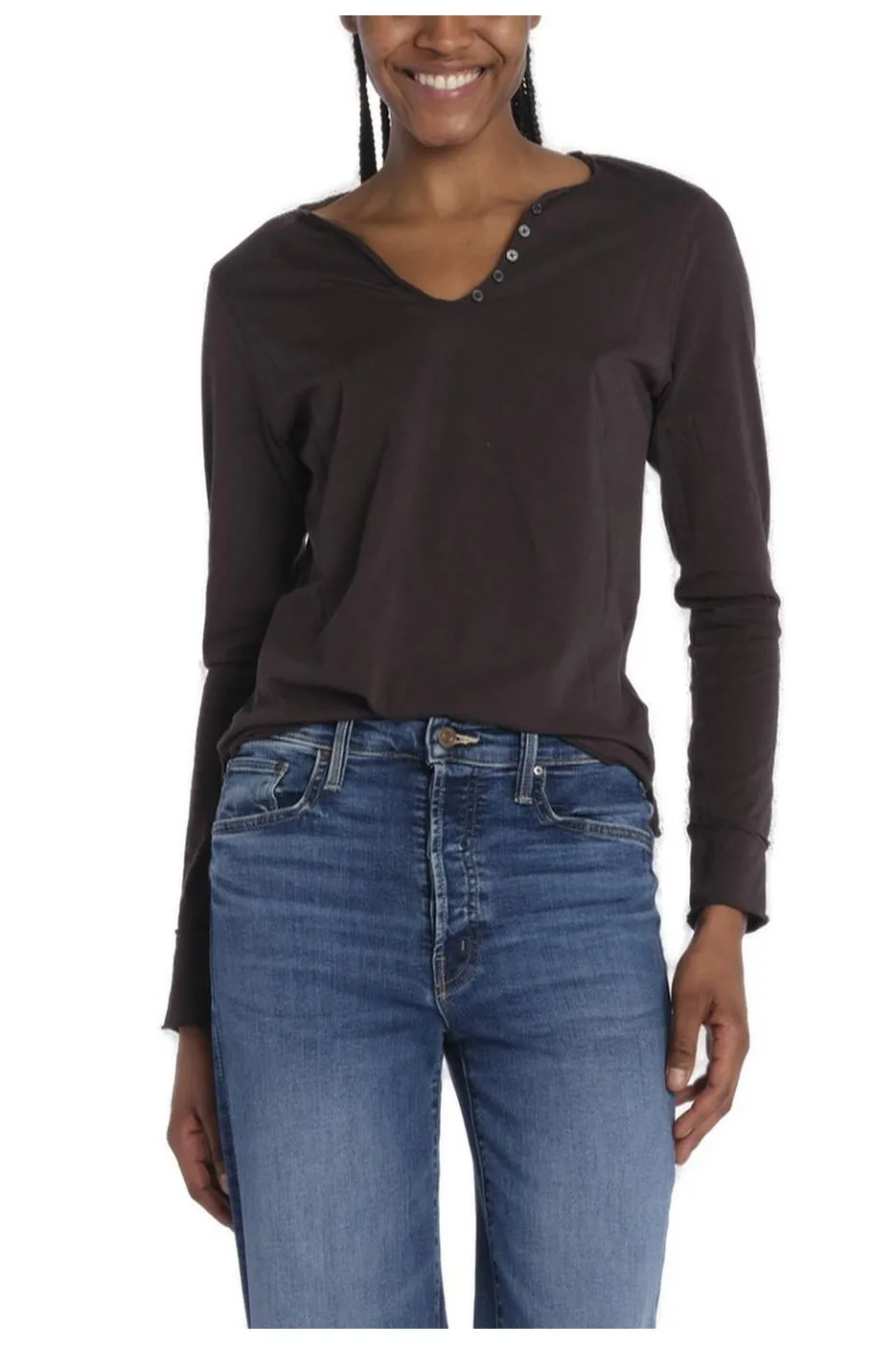 Long Sleeve V-Neck Top