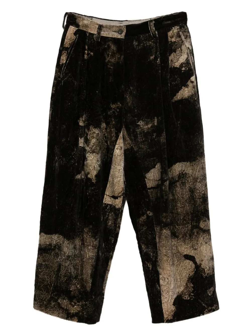 Pleated Wide-Leg Pants