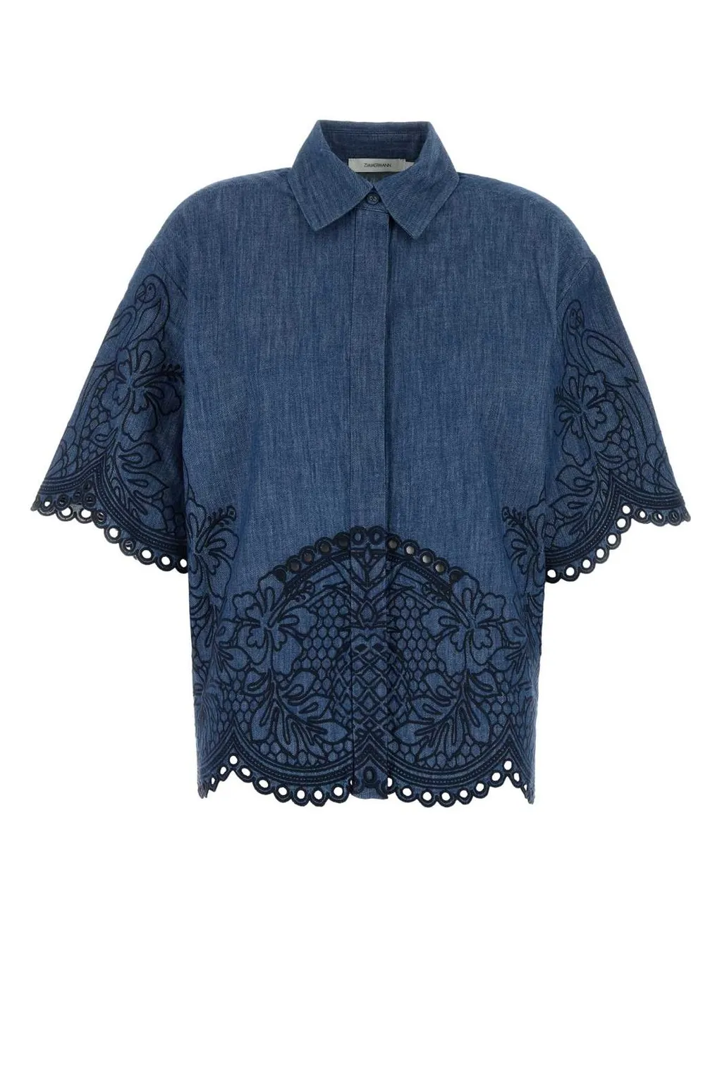 Denim Shirt With Embroidery