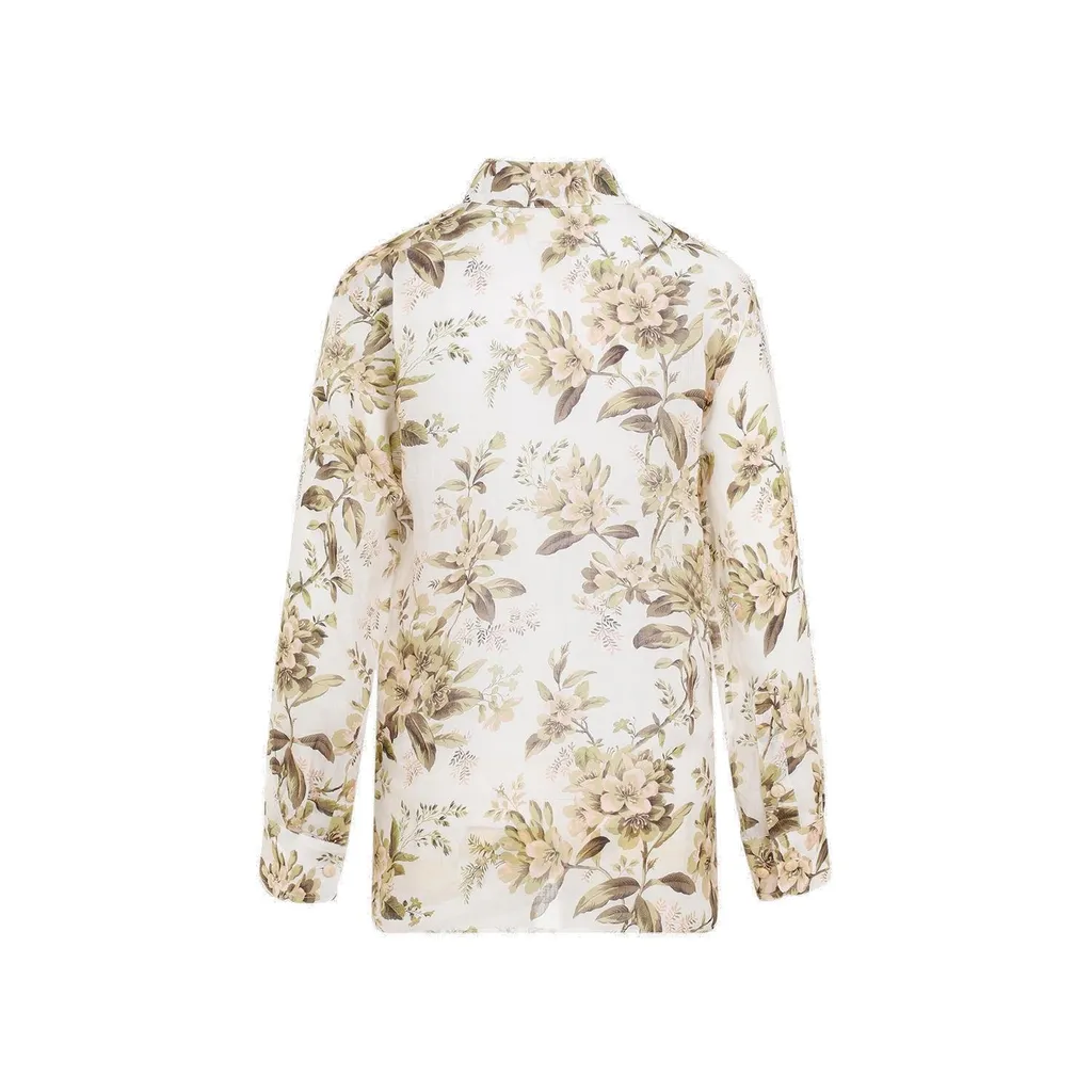 Floral Print Silk Shirt