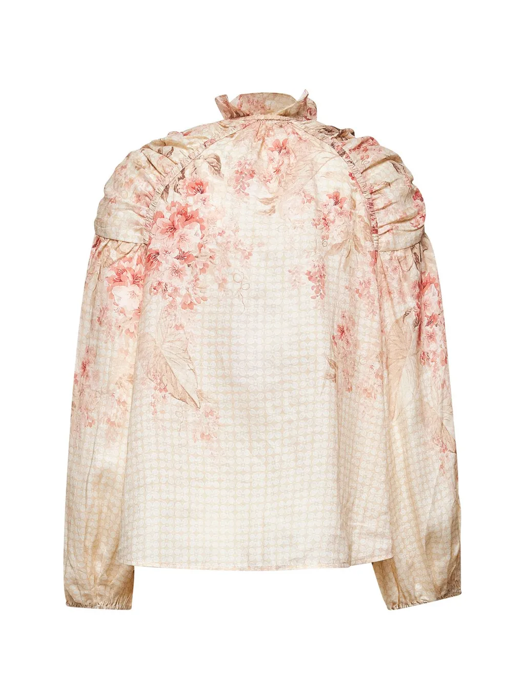Ruffled Floral Print Blouse