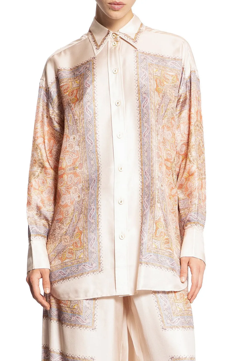 Paisley Print Silk Shirt