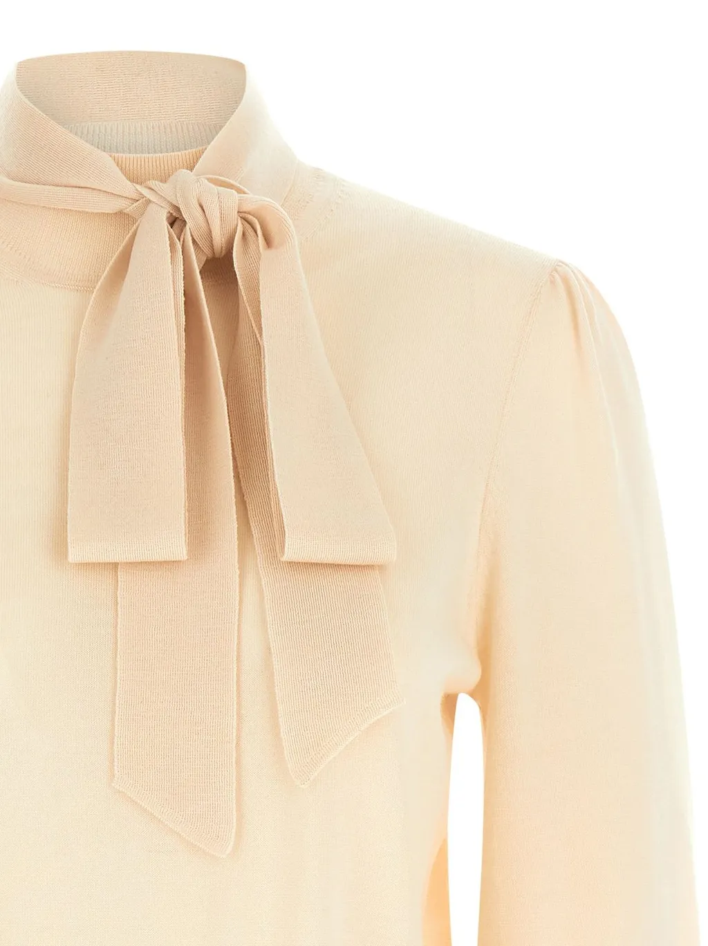 Bow Neck Knit Top