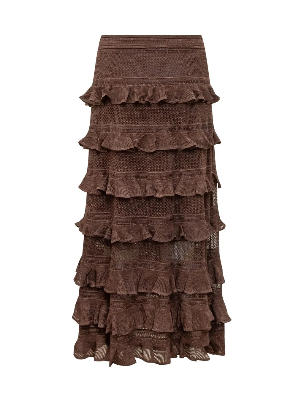 Tiered Ruffle Maxi Skirt