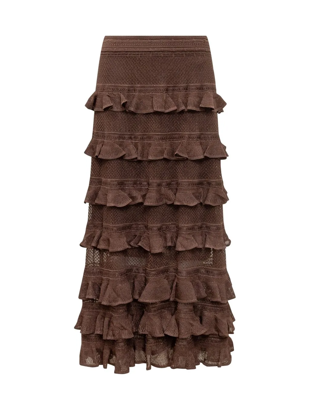 Tiered Ruffle Maxi Skirt
