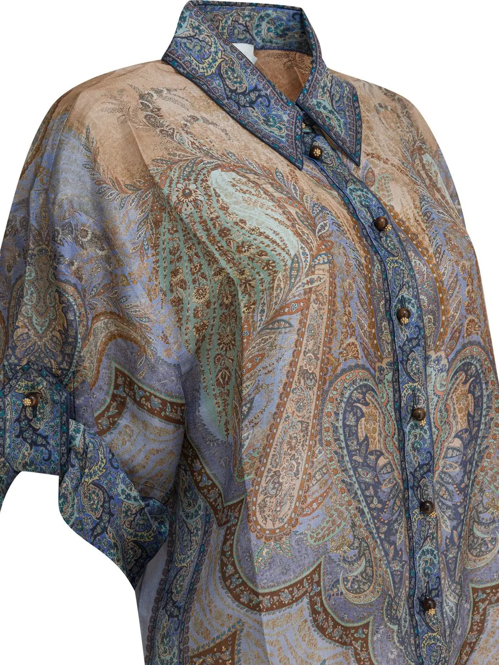 Paisley Print Silk Shirt