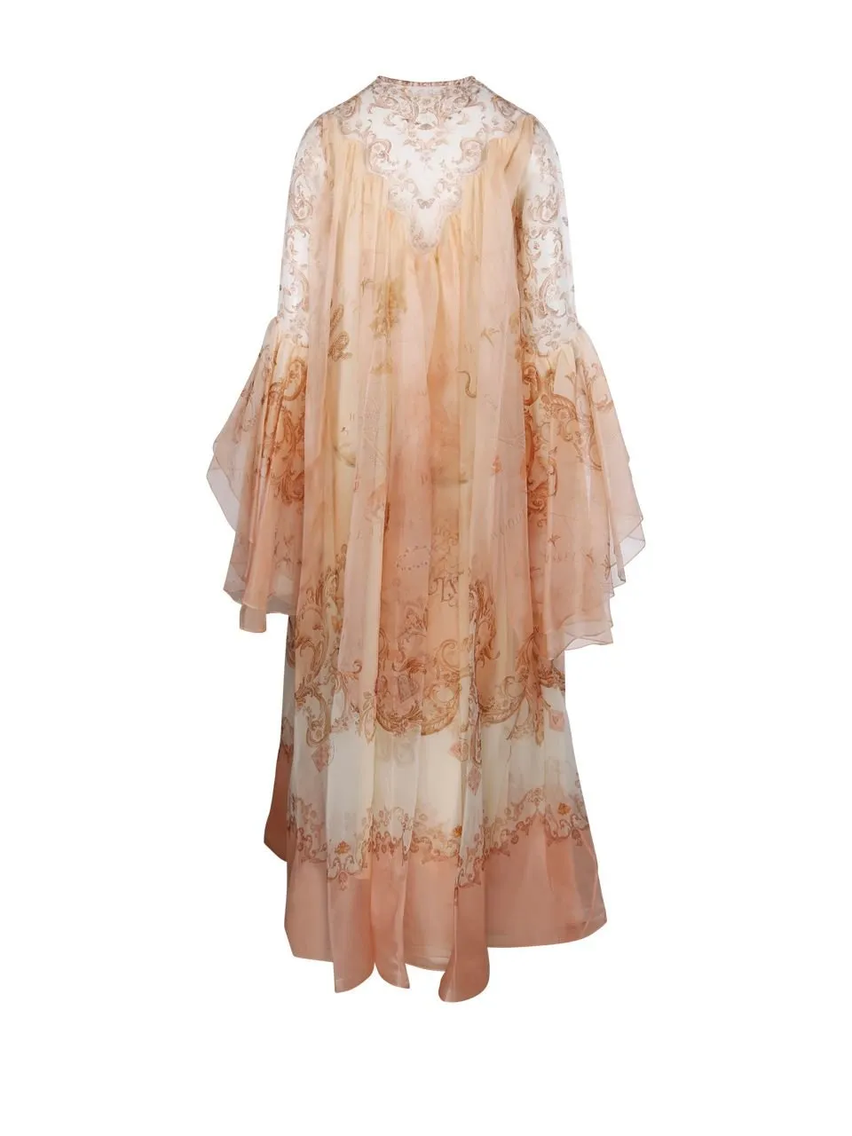Printed Silk Chiffon Gown