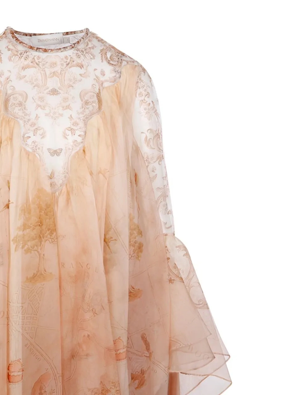 Printed Silk Chiffon Gown