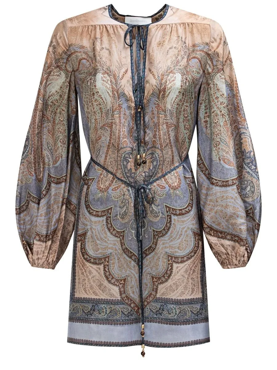 Paisley Print Mini Dress