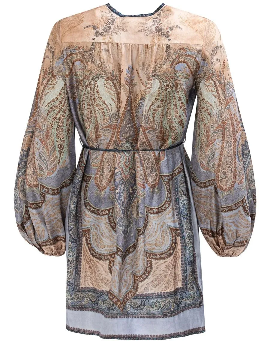 Paisley Print Mini Dress