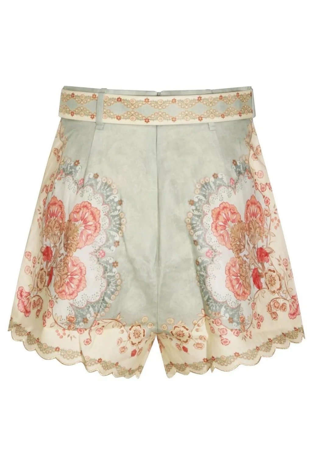 High-Waisted Floral Print Shorts