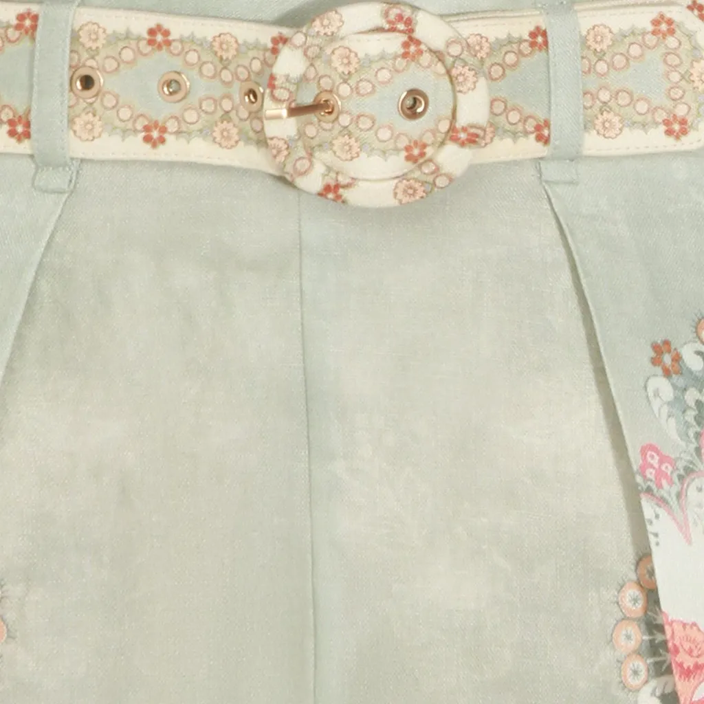 High-Waisted Floral Print Shorts